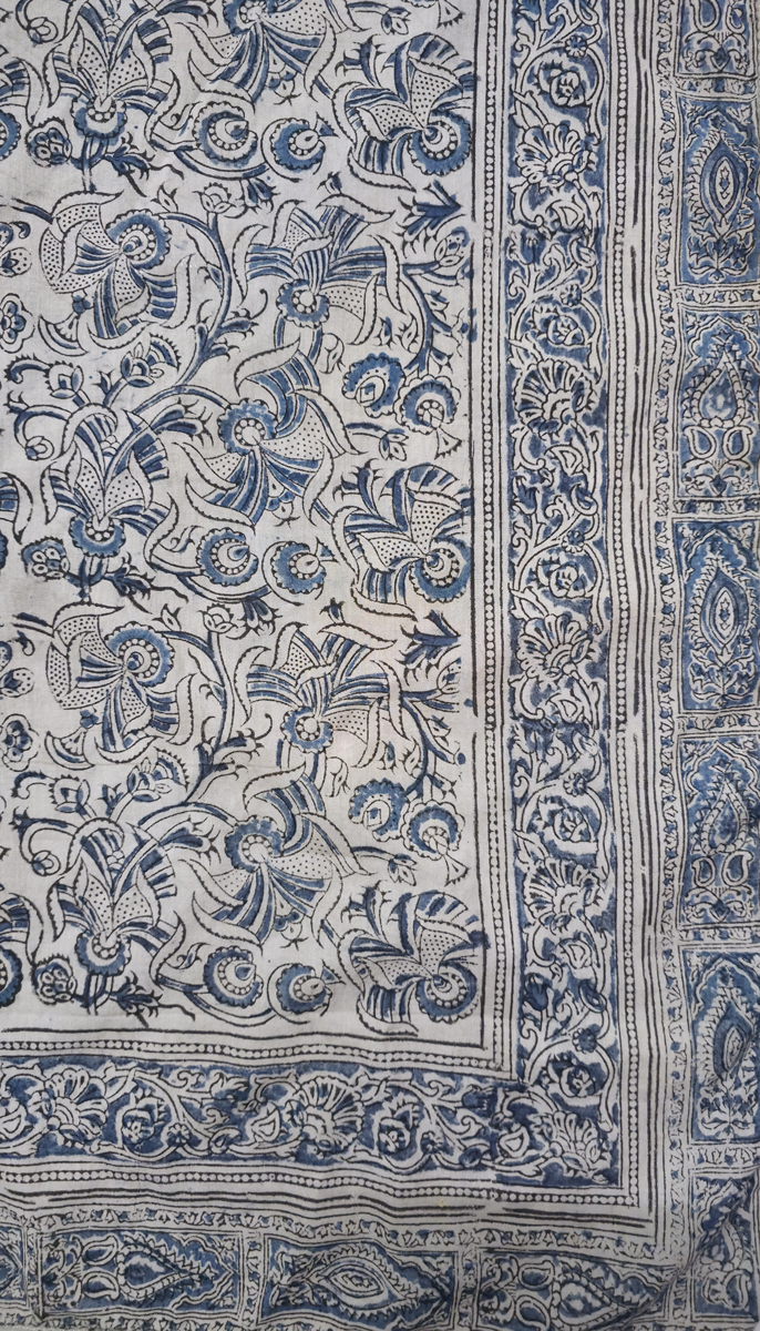 INDIGO FAN DESIGN - MUL MUL SCARF