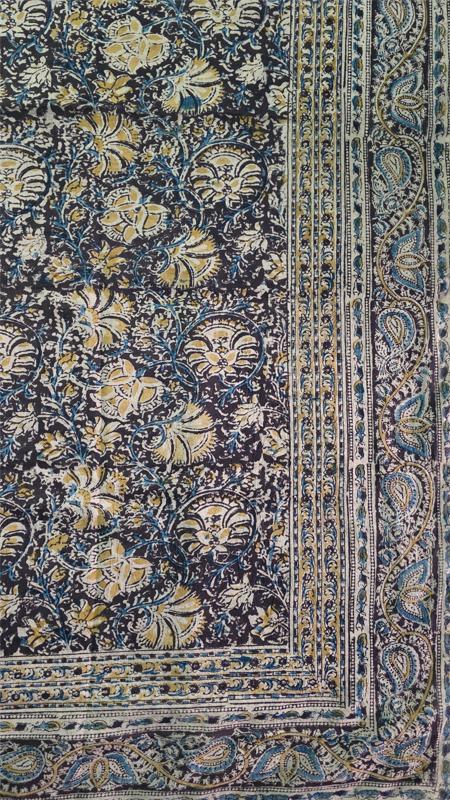 BLACK GROUND HIBISCUS FLORAL - MUL MUL SCARF