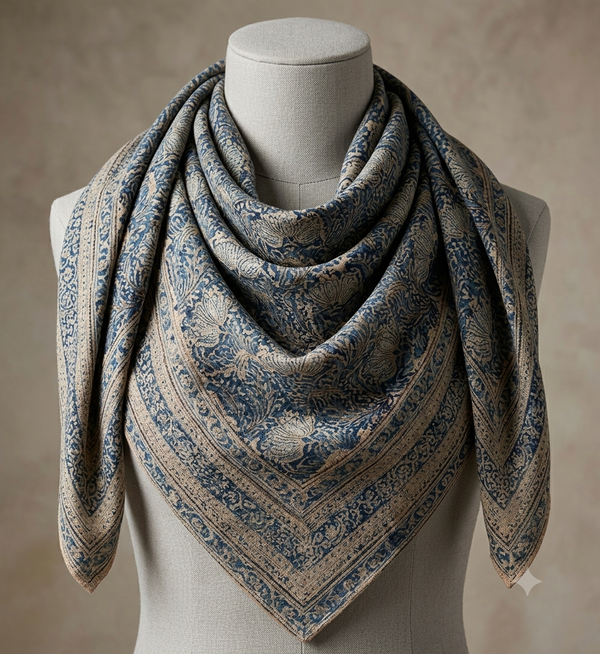 TERRACOTA BLUE - MUL MUL SCARF
