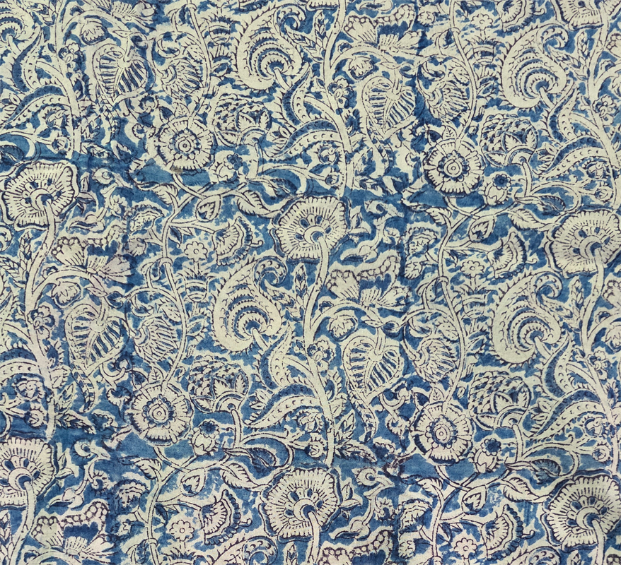 JUNGLE FLORAL BLUE - MUL MUL SCARF