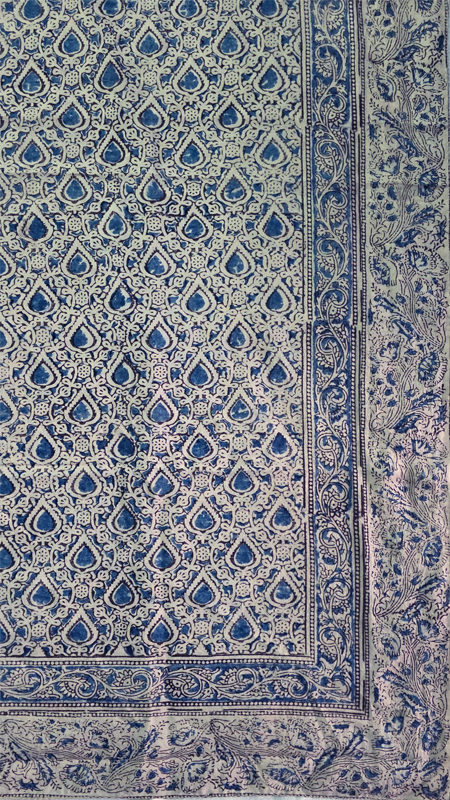 KODALI KARAPPUR BLUE - MUL MUL SCARF