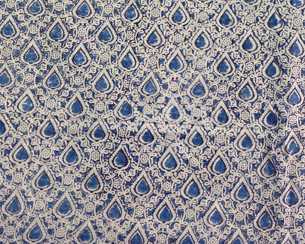 KODALI KARAPPUR BLUE - MUL MUL SCARF