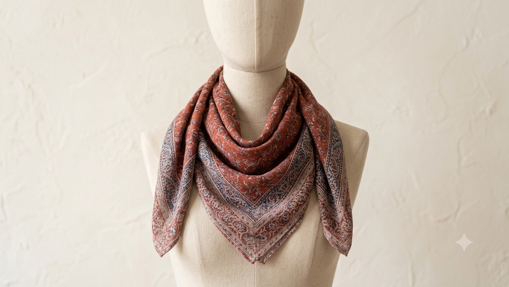 ORANGE FLORAL - MUL MUL SCARF