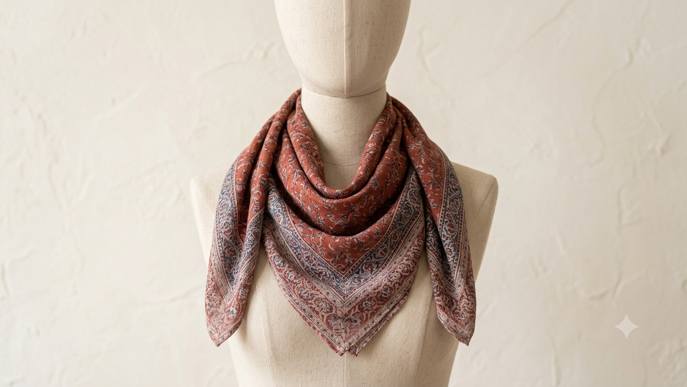 ORANGE FLORAL - MUL MUL SCARF
