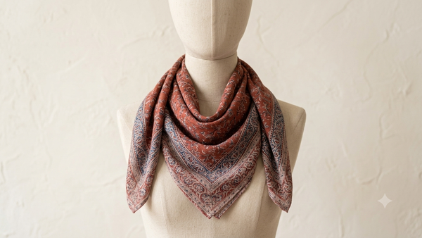ORANGE FLORAL - MUL MUL SCARF